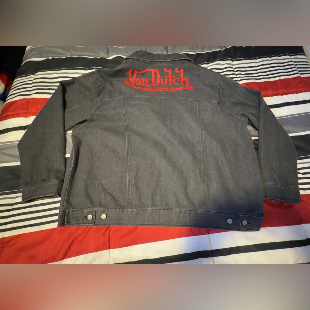 Von Dutch Dark Gray Denim Jacket - Picture 4 of 4